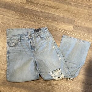 American Eagle Outfitters Distressed Wide Leg Jeans